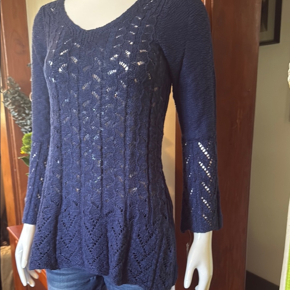 NWT Style&Co size small Navy Blue Knit Sweater